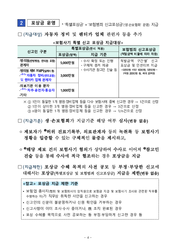 보험사기 특별신고,포상기간 확대 운영 이미지 4