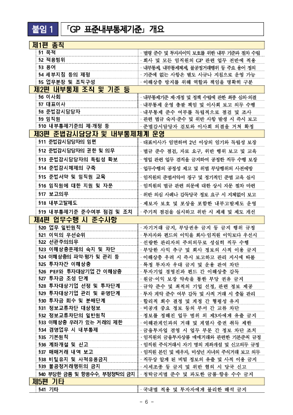 PEF 운용사의 자율규제 강화 및 윤리경영을 위한 표준내부통제 기준 마련 및 내부통제 워크샵 개최 이미지 6