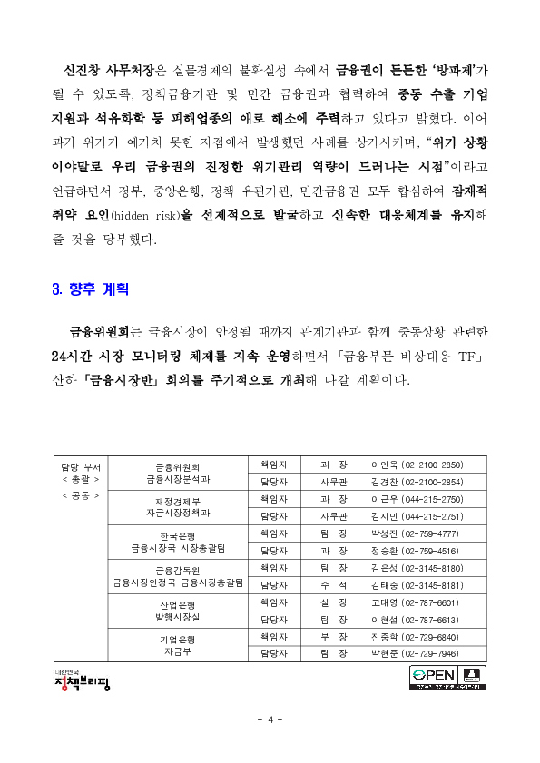 금융부문 비상대응 TF 금융시장반 회의 개최 이미지 4