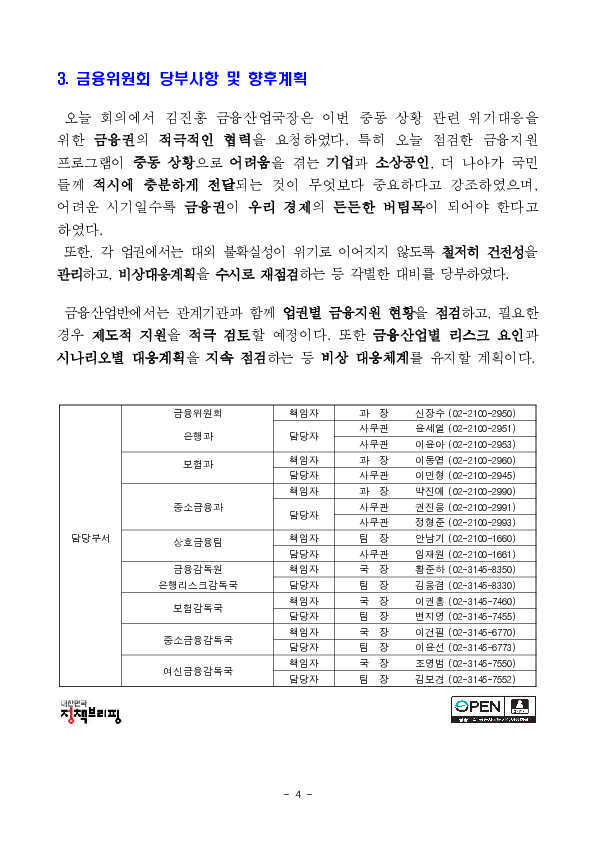 중동 상황 관련 금융산업반 점검회의 개최 이미지 4