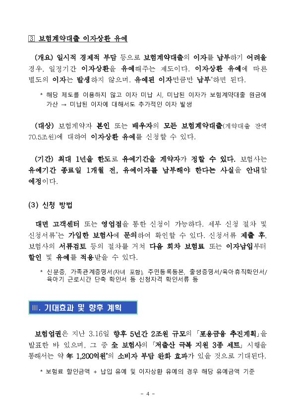 보험업권이 출산,육아에 따른 보험료 부담을 덜어드립니다. 이미지 4