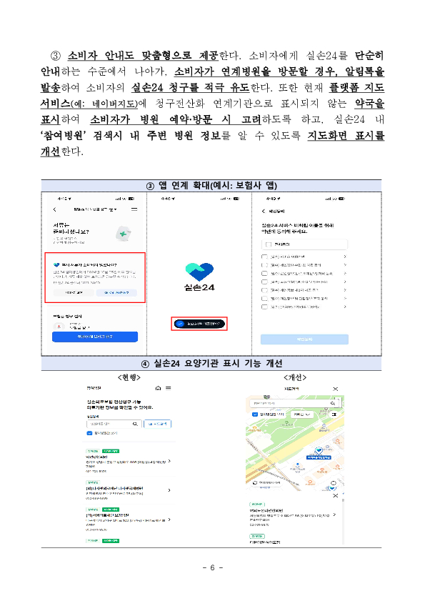 아직 미흡한 동네 병, 의원에서의 스마트폰 실손보험금 청구(실손24)도 빨리 확대되도록, 다양한 개선책을 적극 추진하겠습니다. 이미지 6