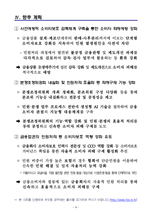 2025년 금융민원 및 금융상담 등 동향 이미지 6