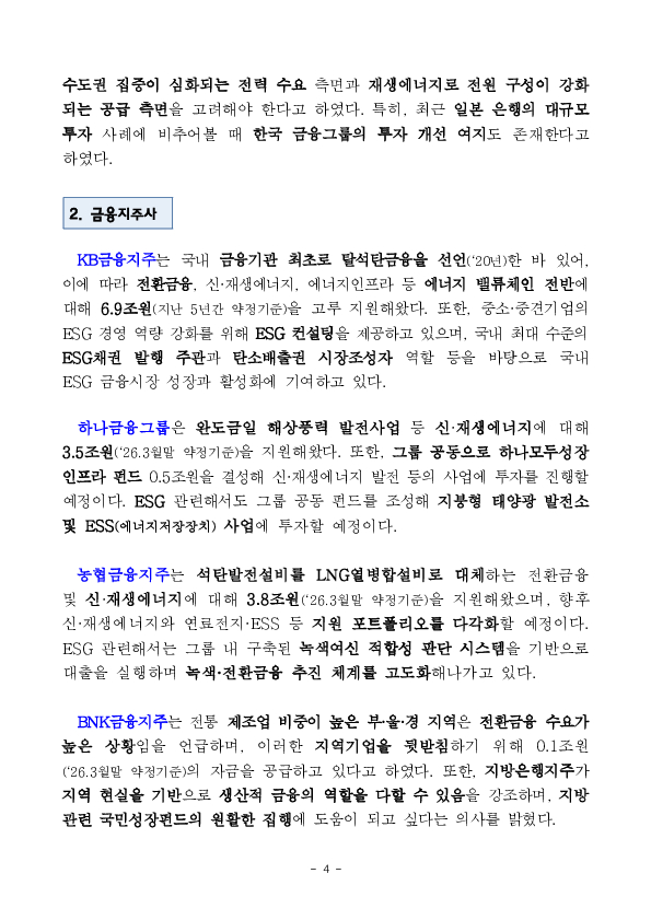 금융위원회, 제4차 금융업권 생산적 금융협의체 개최 이미지 4