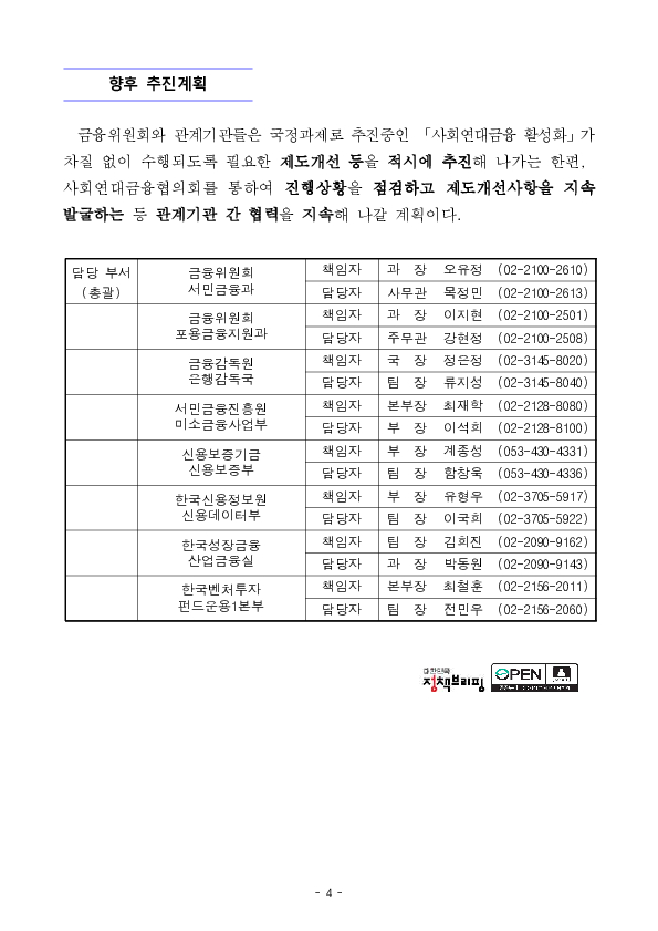 사회연대경제조직에 대한 금융지원 확대로 금융의 포용성을 강화하겠습니다. 이미지 4