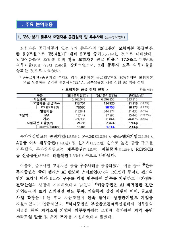 금투업권 모험자본 역량강화를 위한 협의체 개최 이미지 4