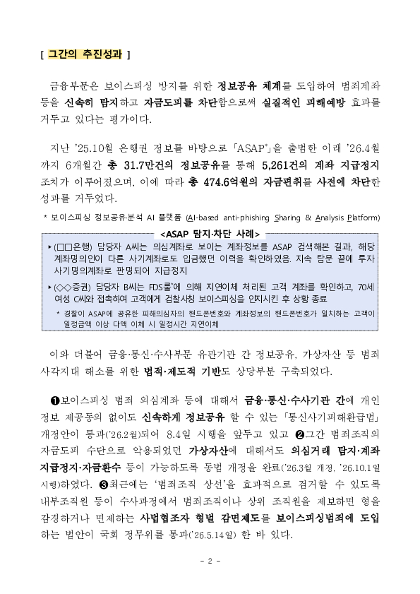 피싱범죄 꼼짝마! 포착은 먼저, 차단은 즉시, 대응은 함께 긴밀히 해나가겠습니다 PC 본문 이미지 2
