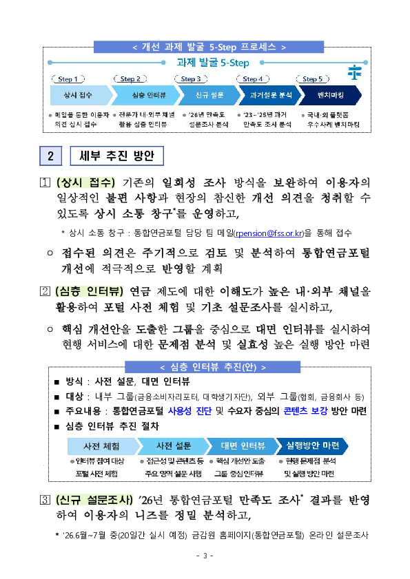 퇴직연금 500조 원 시대, 통합연금포털을 이용자의 눈높이에 맞게 대폭 개선하겠습니다. 이미지 3
