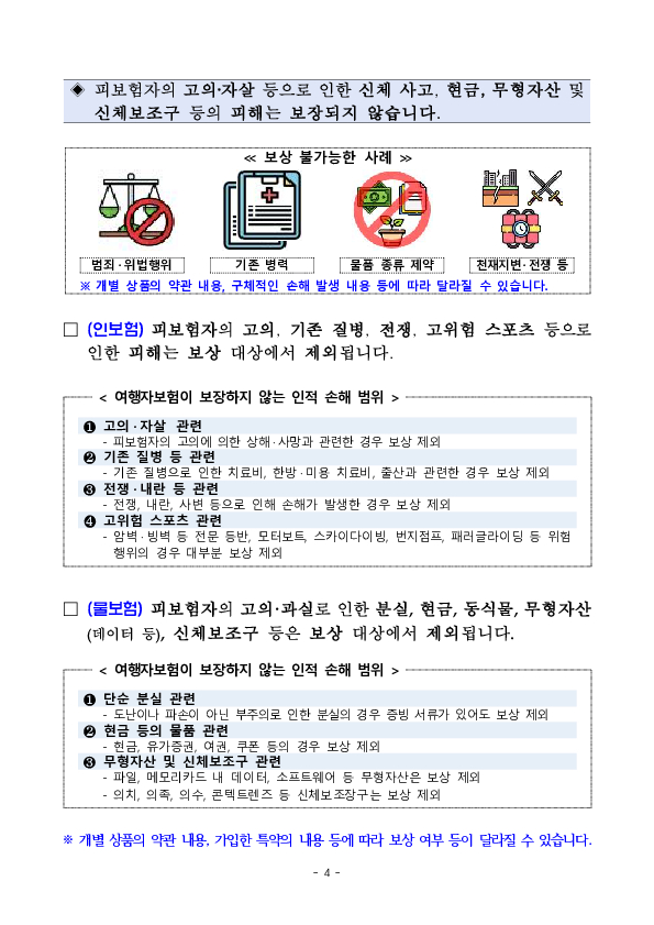 여행자보험 가입 시 알아야 할 유익정보 및 주요 분쟁조정사례를 알려드립니다 이미지 4