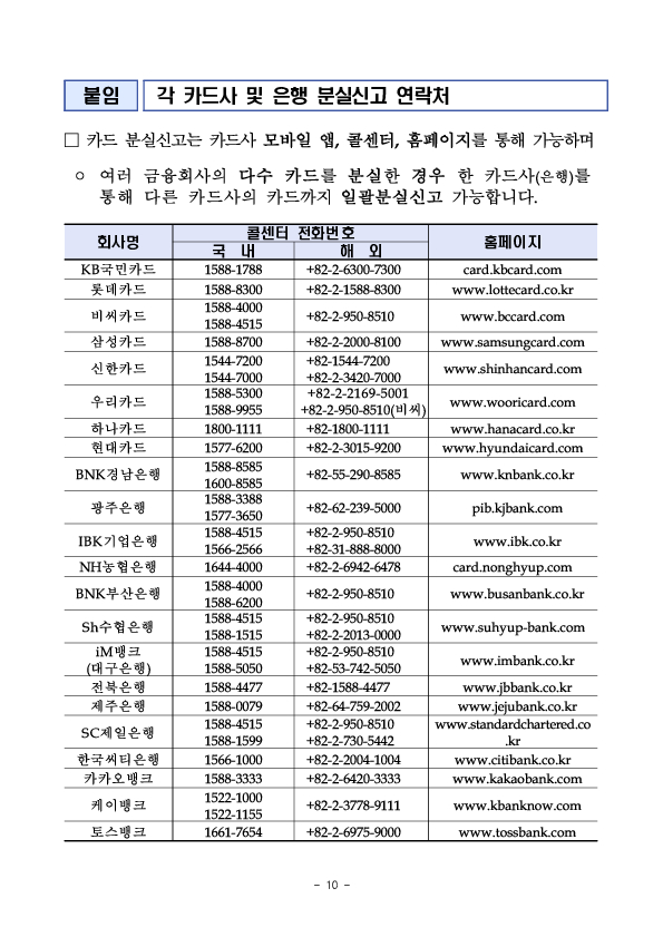 여름 휴가철 안전한 신용카드 사용을 위한 소비자 유의사항을 알려드립니다 이미지 10