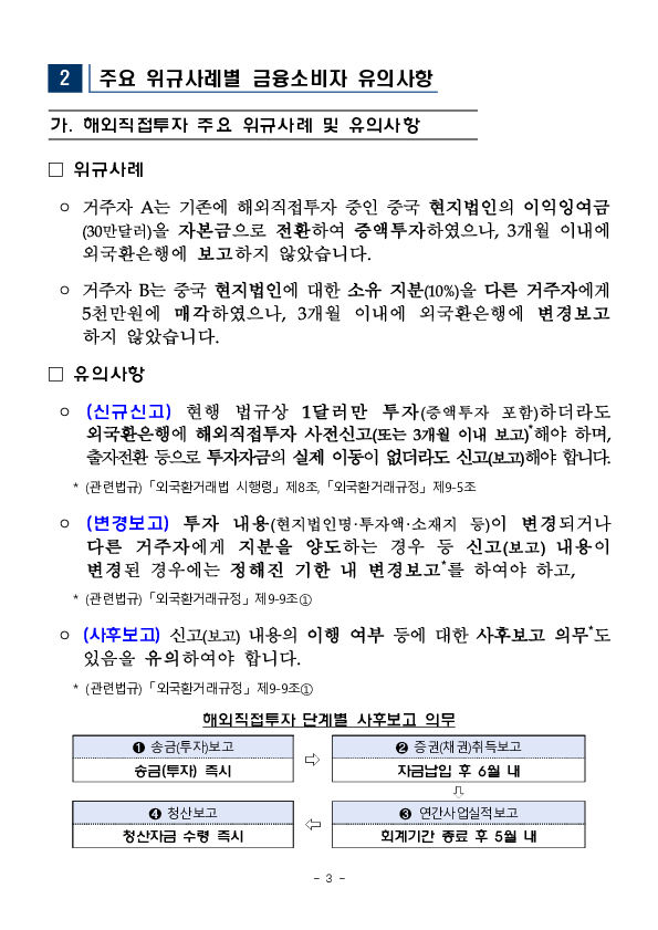 25년중 조치한 외국환거래법규 위반현황 및 금융소비자 유의사항을 안내드립니다 이미지 3