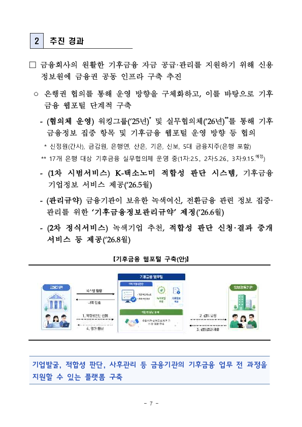 기후금융 협업체계를 강화하여 우리경제 탄소감축과 녹색전환을 충실히 지원하겠습니다 이미지 7