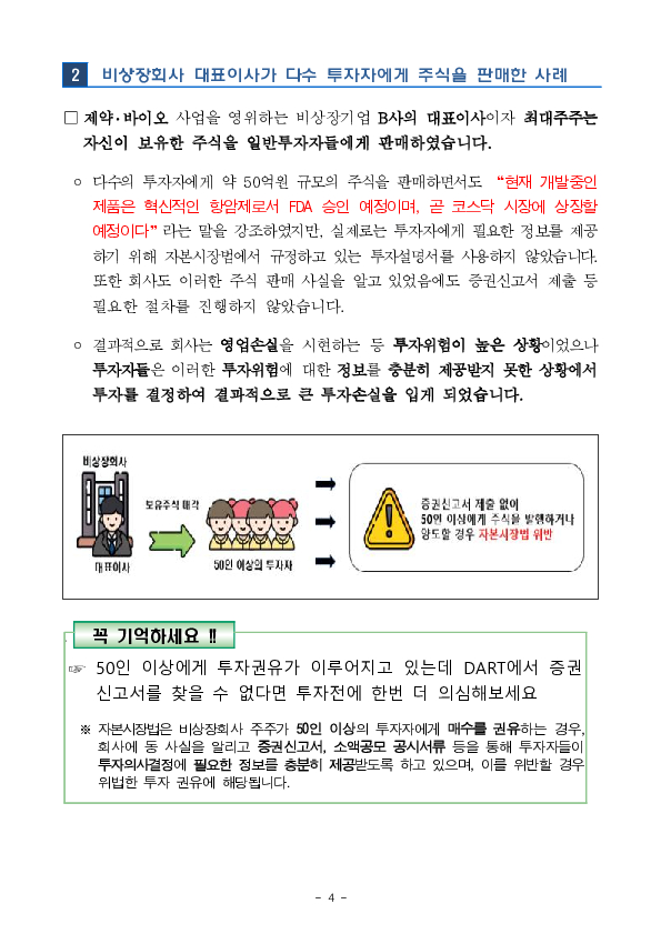 누군가에게 비상장주식 투자 권유를 받고 있다면 회사정보와 투자권유자의 실체를 반드시 확인하세요 이미지 4