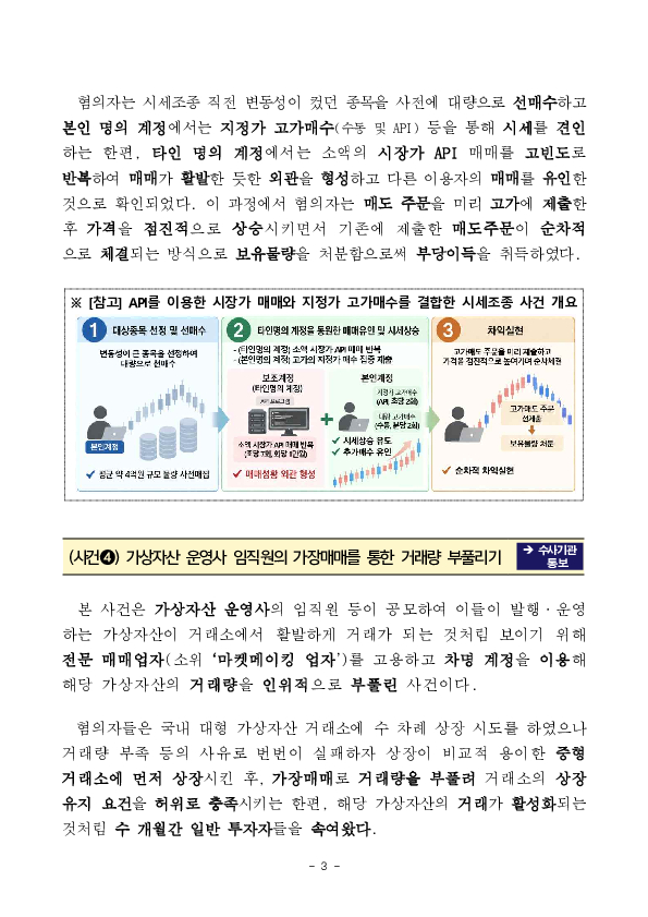 가상자산시장 불공정거래 혐의자 수사기관 고발,통보 이미지 3