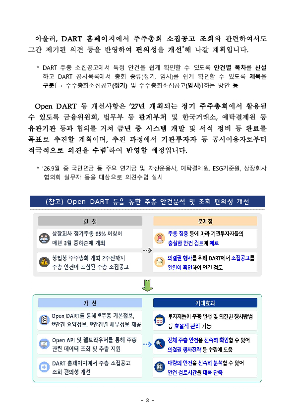 투자자들이 공시정보를 손쉽게 분석, 활용할 수 있도록 Open DART 개선 및 XBRL 택사노미 정비를 추진합니다 이미지 3