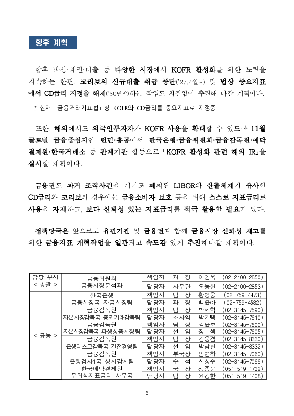 민, 관 합동으로 「지표금리 개편방안(3.30일)」을 차질 없이 추진하고 있습니다. 이미지 6