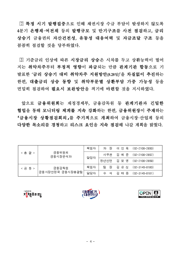 금융시장 상황점검회의 개최 이미지 4