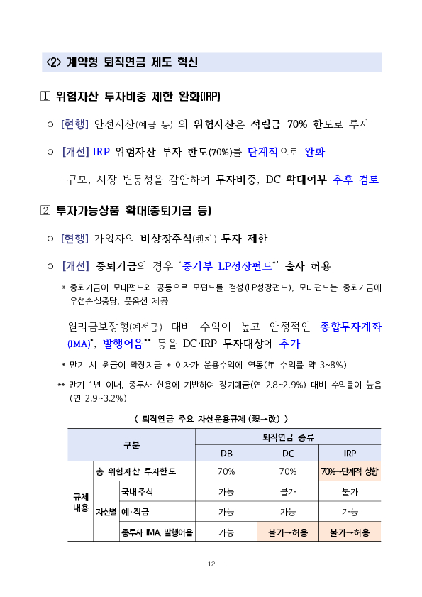 퇴직연금 기능강화를 위한 노사정 합의로 노동자의 든든한 노후소득 보장체계 구축 이미지 22