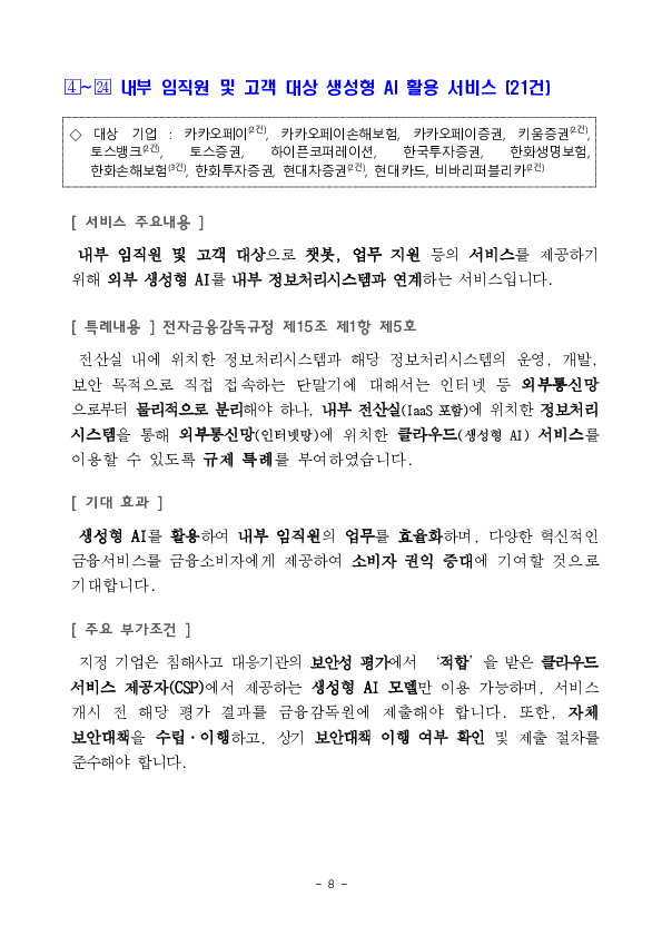 "개인간 중고거래 신용카드 안전결제 서비스" 등 혁신금융서비스 24건 신규 지정 의결 이미지 8