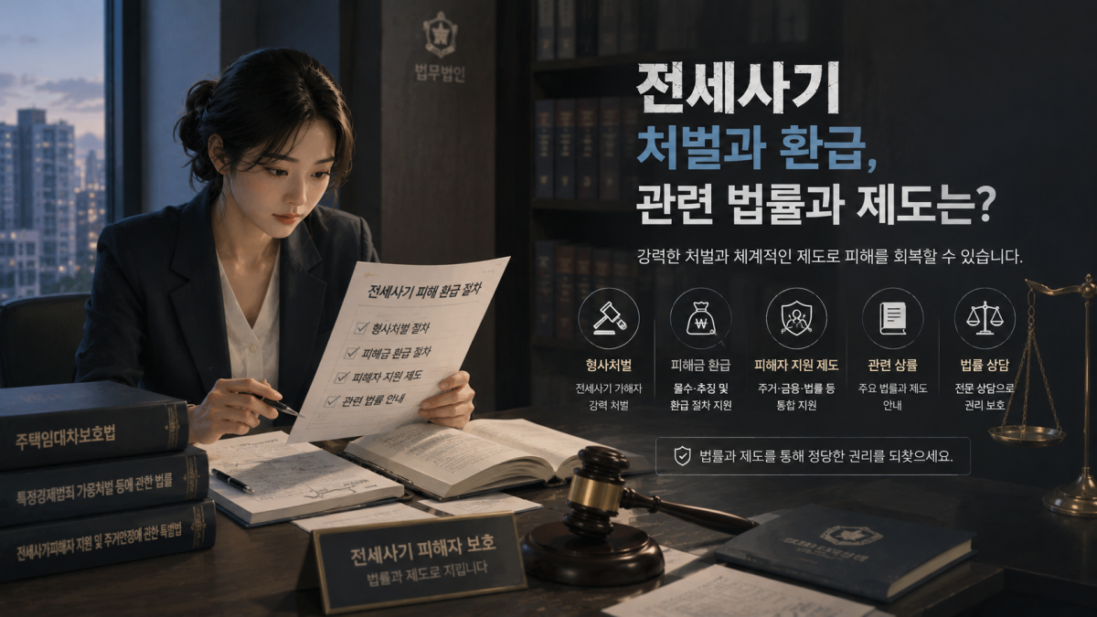 전세사기 처벌과 환급, 관련 법률과 제도는?